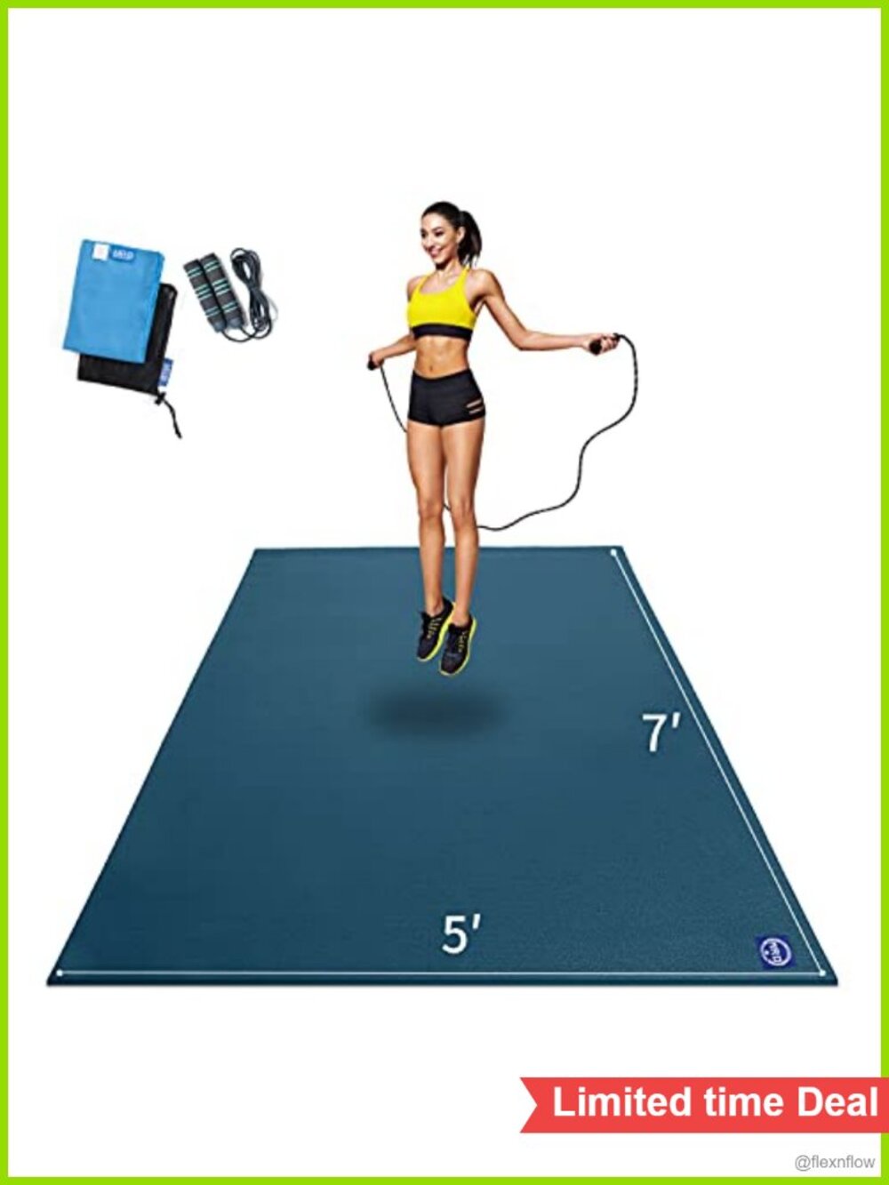 Extra Large 7mm Exercise Mat Non-Slip High Density Foam for Cardio MMA